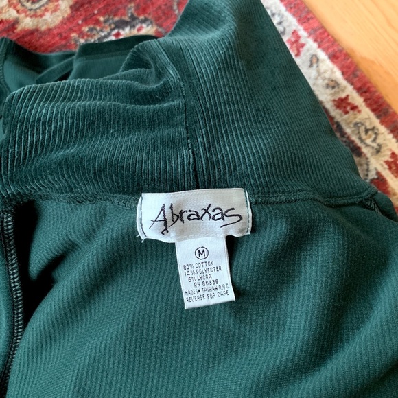 1980s dark green velour turtleneck top and long skirt set special occasion - Picture 5 of 13